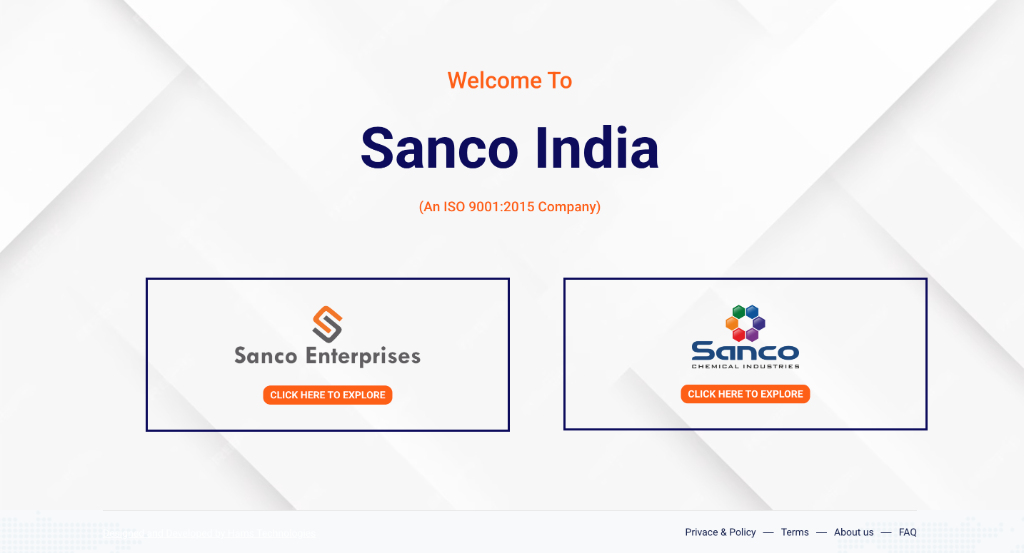 Sanco India - Industrial Piping & Sanitary Screenshot